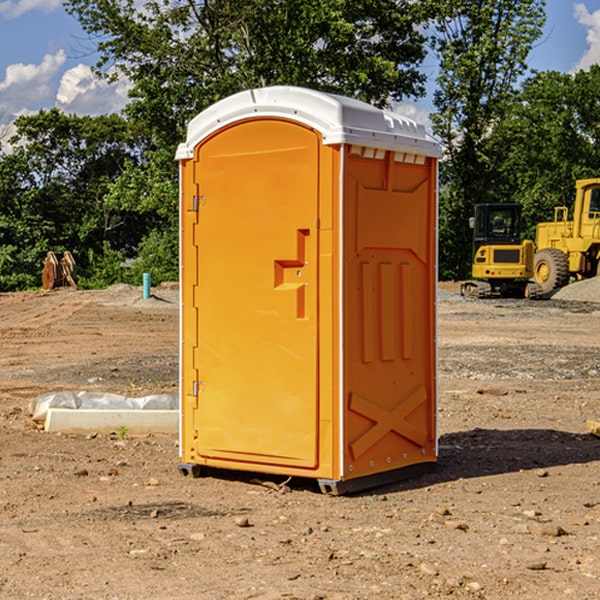 can i customize the exterior of the portable restrooms with my event logo or branding in Van Wert IA